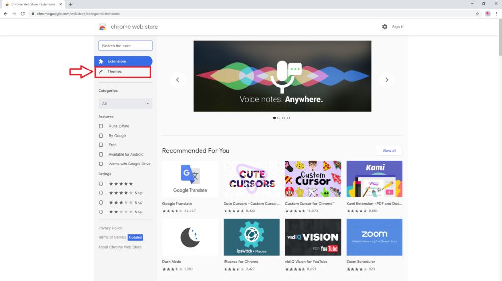 Google Chrome Themes