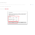 Change updates time in windows 10