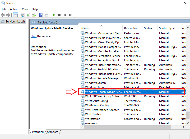 Windows 10 update services