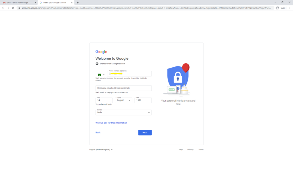 How to create a gmail account