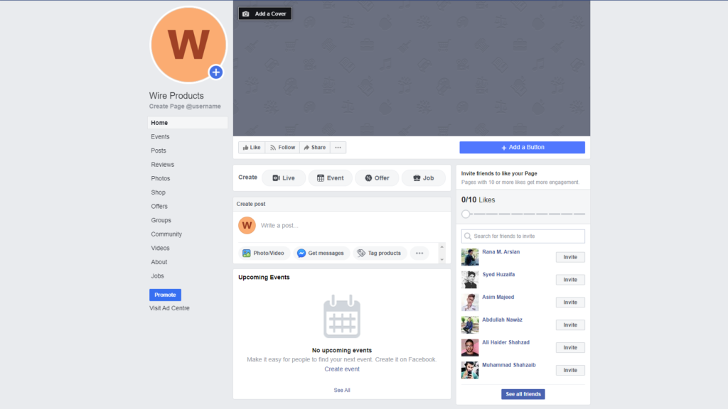 Create a Facebook Page
