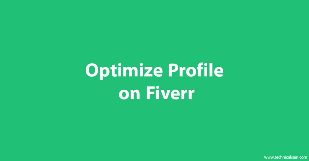 Optimize Profile on Fiverr